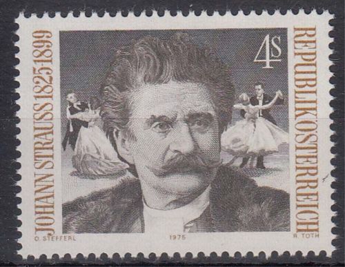 Österreich MiNr. 1495 ** 150. Geburtstag von Johann Strauß