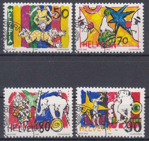 Schweiz MiNr. 1478/81 O Zirkuswelt