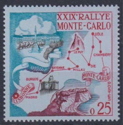 Monaco MiNr. 642 ** 29. Rallye Monte Carlo