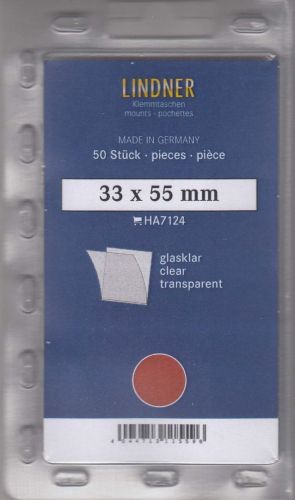 Lindner Hawid Taschen 33x55 glasklar, 7124 Neu