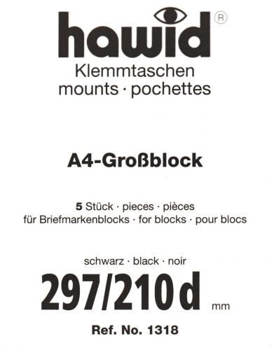 Lindner Hawid A-4-Großblock 297x210 d schwarz, 1318 Neu