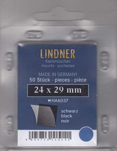 Lindner Hawid Taschen 24x29 schwarz 6037 Neu
