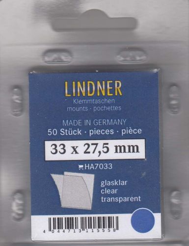 Lindner Hawid Taschen 33x27,5 glasklar 7033 Neu