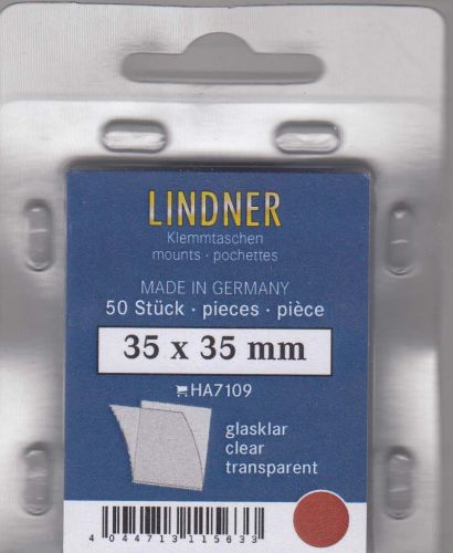 Lindner Hawid Taschen 35x35 glasklar, 7109 Neu