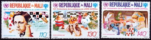 Mali MiNr. 899/901 ** Lewis Carroll, Schriftsteller