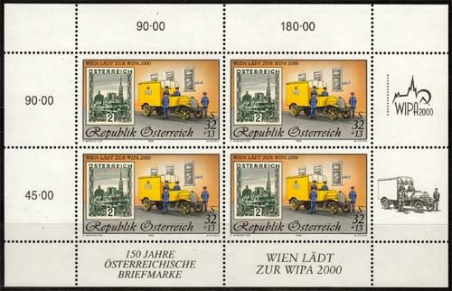 Österreich MiNr. Klbg. 2270 I ** Internationale Briefmarkenausstellung WIPA 2000