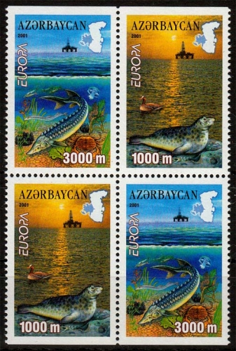 Aserbaidschan MiNr. 494/95 D ** Europa: Lebensspender Wasser