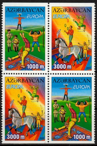 Aserbaidschan MiNr. 513/14 D ** Europa: Zirkus