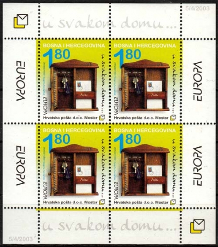 Bosnien Herzegowina kroat. Post MiNr. Bl. 2 ** Europa: Plakatkunst