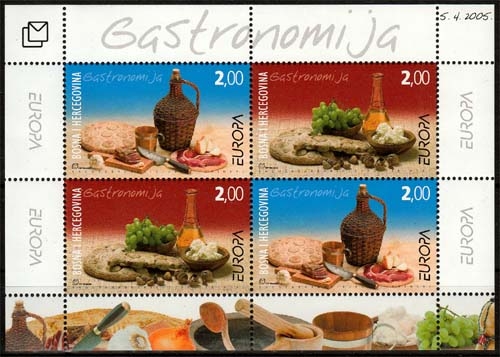 Bosnien Herzegowina kroat. Post MiNr. Bl. 6 ** Europa: Gastronomie