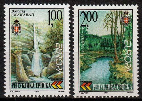 Bosnien Herzegovina (serb.) MiNr. 200/01 A ** Europa: Lebensspender Wasser