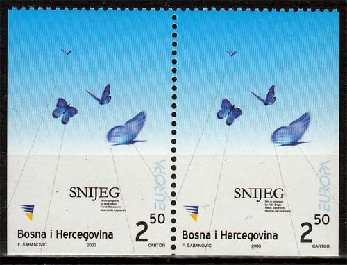 Bosnien Herzegovina (serb.) MiNr. 301 El/Er ** Europa: Plakatkunst