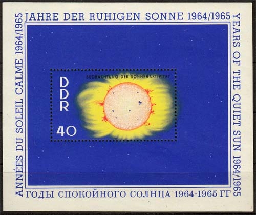 DDR MiNr. Bl. 21 ** Internationale Jahre der ruhigen Sonne