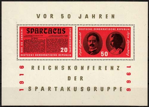 DDR MiNr. Bl. 25 ** Reichskoferenz der Spartakusgruppe
