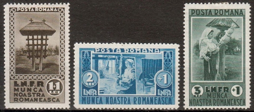 Rumänien MiNr. 465/67 * Hausarbeiten der rumänischen Landbevölkerung