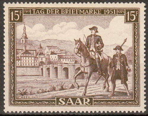 Saarland MiNr. 305 ** Tag der Briefmarke