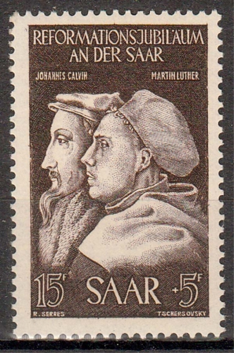 Saarland MiNr. 308 ** 375. Jahrestag der Reformation an der Saar