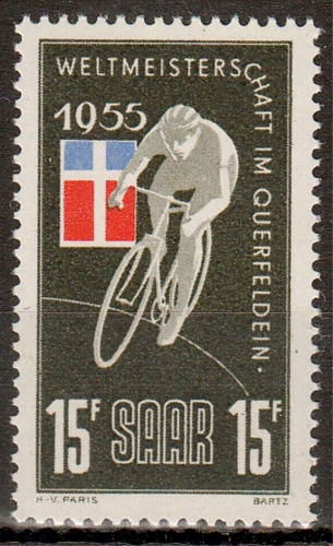 Saarland MiNr. 357 ** Querfeldein-Radweltmeisterschaft