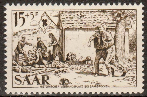 Saarland MiNr. 370 ** Rotes Kreuz