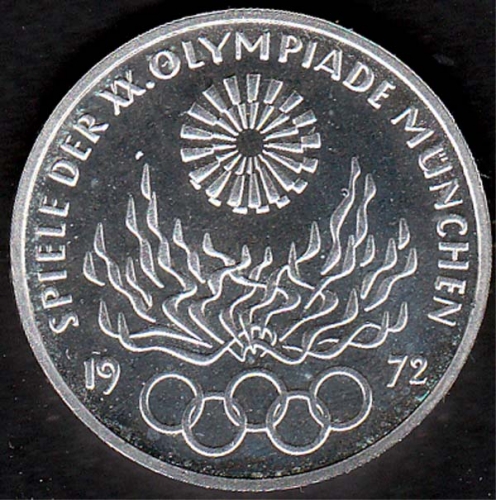 10 DM Olympiade Olympisches Feuer, 1972