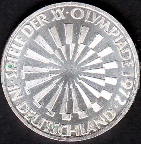 10 DM Olympiade Spirale Deutschland, 1972, vz