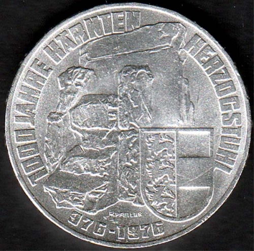 Österreich 100 Schilling 1000 Jahre Kärnten - Herzogstuhl 1976 640er Silber