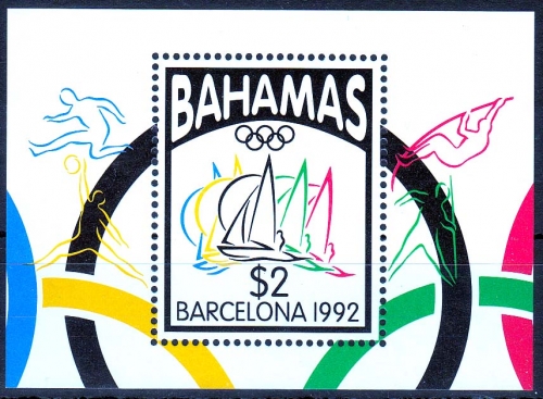 Bahamas MiNr. Bl. 67 ** Olympische Sommerspiele in Barcelona