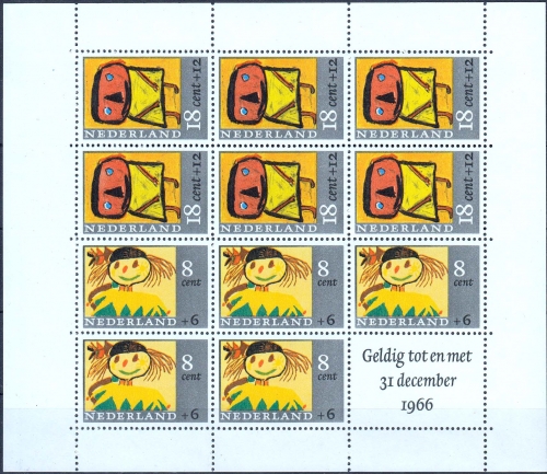 Niederlande MiNr. Bl. 3 ** "Voor het Kind" Kinderzeichnungen