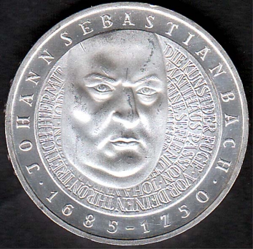10 DM 250. Todestag J. S. Bach, 2000