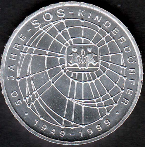10 DM 50 Jahre SOS-Kinderdörfer, 1999