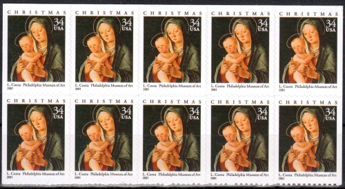 USA MiNr. 3494 BA BO BE ** Weihnachten