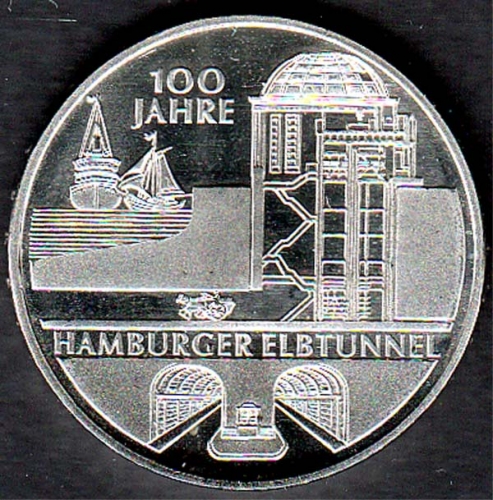 Deutschland 10 € 100 Jahre Hamburger Elbtunnel 2011