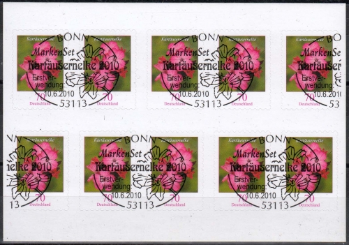 Bund MiNr. 2716 O, FB 3, Freimarken: Blumen auf Folienblatt