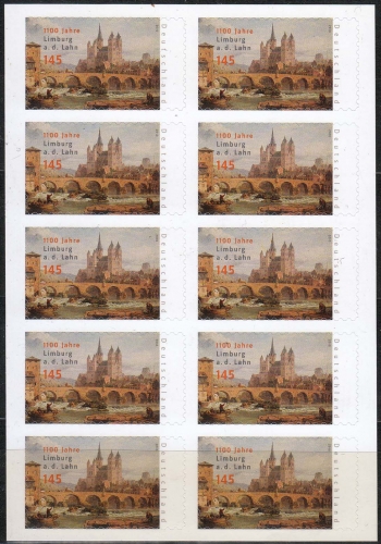 Bund MiNr. 2778 **, FB 6, Limburg an der Lahn auf Folienblatt