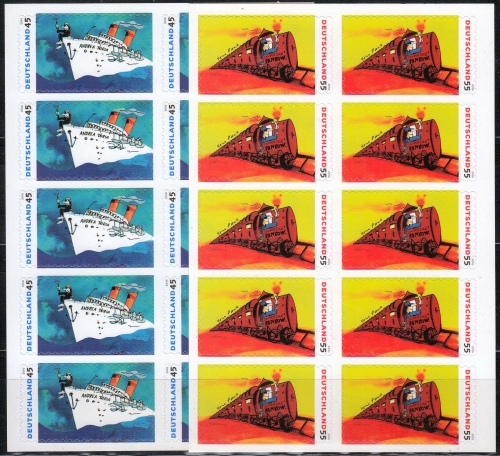 Bund MiNr. 2807/08 **, FB 9/10, Udo Lindenberg Gemälde auf Folienblatt