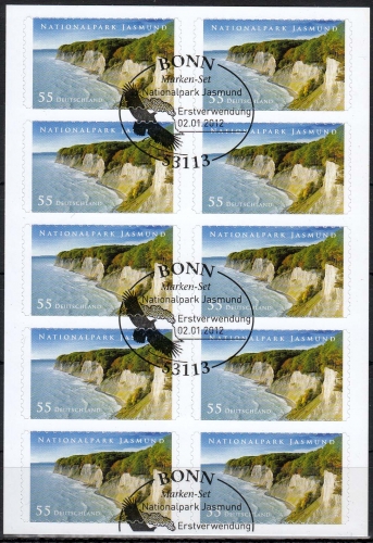 Bund MiNr. 2908 O, FB 18, Nationalpark Jasmund auf Folienblatt