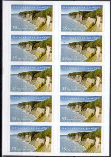 Bund MiNr. 2908 **, FB 18, Nationalpark Jasmund auf Folienblatt