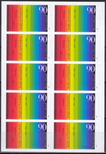 Bund MiNr. 2929 **, FB 23, Joseph von Fraunhofer auf Folienblatt