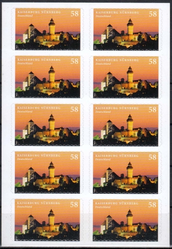 Bund MiNr. 2978 **, FB 25, Burgen und Schlösser: Kaiserburg auf Folienblatt