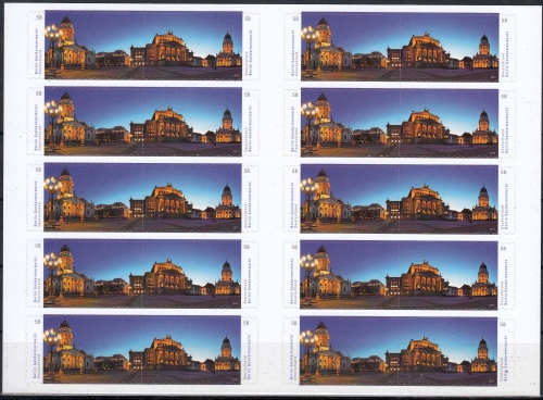 Bund MiNr. 2987/88 **, FB 26, Panoramen: Gendarmenmarkt Berlin auf Folienblatt