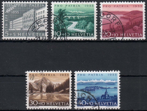 Schweiz MiNr. 613/17 O Pro Patria: Seen und Wasserläufe