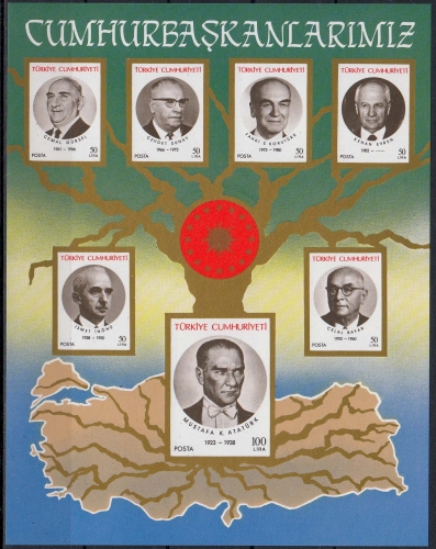Türkei MiNr. Bl. 25 ** Türkische Staatspräsidenten