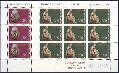 Jugoslawien MiNr. Klbg. 1557/58 ** Europa: Skulpturen