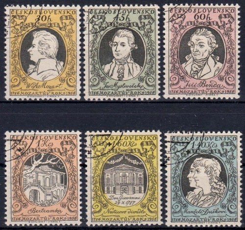 Tschechoslowakei MiNr. 968/73 O Musikfest "Prager Frühling"