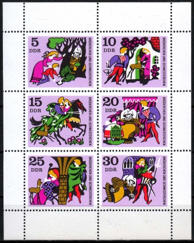 DDR MiNr. Klbg. 1545/50 ** Märchen: Brüderchen und Schwesterchen