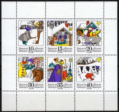 DDR MiNr. Klbg. 1995/2000 ** Märchen: Zwitscher hin und zwitscher her