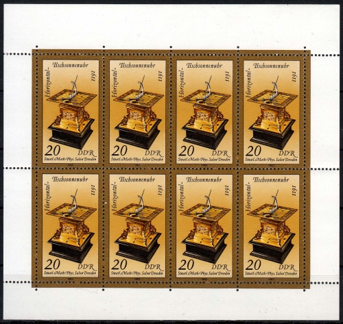 DDR MiNr. Klbg. 2798 ** Kostbare Sand- und Sonnenuhren