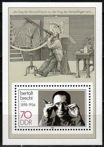 DDR MiNr. Block 91 **, Bertolt Brecht