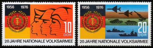 DDR MiNr. 2116/17 ** 20 Jahre Nationale Volksarmee
