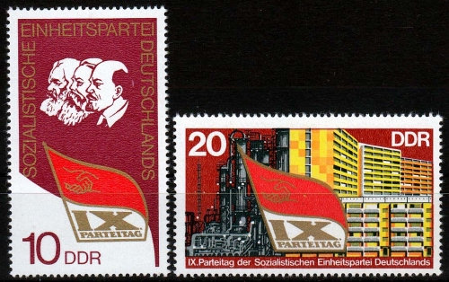 DDR MiNr. 2123/24 ** Parteitag der Sozialistischen Einheitspartei Deutschlands